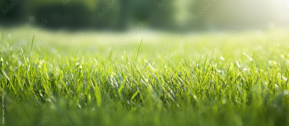 Lush green grass in a natural setting with copy space image available. Lush green grass in a natural setting with copy space image available.