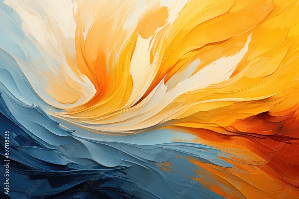 Handn Modern Abstract Brushstrokes Pintbrushes Acrylic Painting Tanvas, generative IA