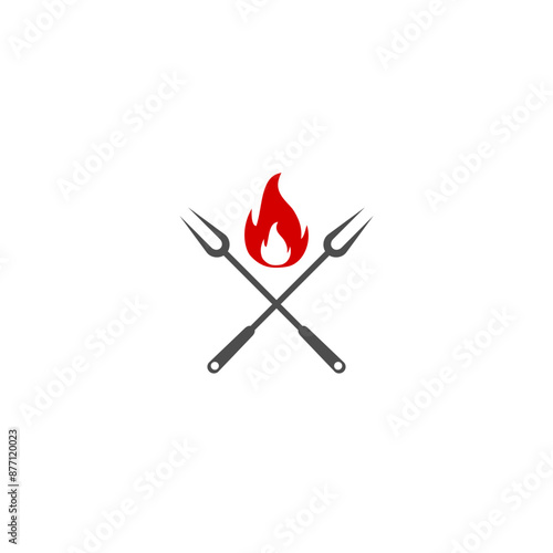 BBQ icon isolated on white background