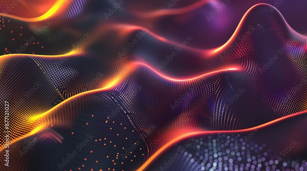 Neon dots texture in dark bright hues background image. Abstract artwork photo backdrop wallpaper realistic. Modern abstraction. Smooth curves. Aesthetic waves concept photorealistic Neon dots texture in dark bright hues background image. Abstract artwork photo backdrop wallpaper realistic. Modern abstraction. Smooth curves. Aesthetic waves concept photorealistic