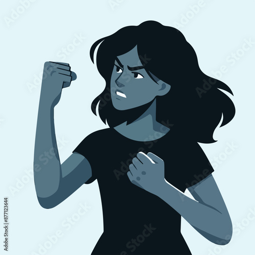 Vector of a teenager feeling confident