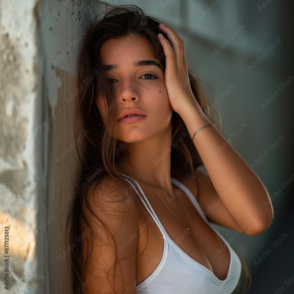A beautiful woman posing for the camera A beautiful woman posing for the camera