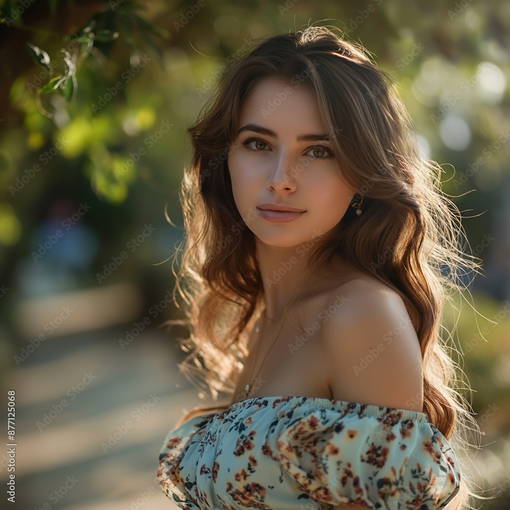 Naklejka premium A beautiful woman posing for the camera