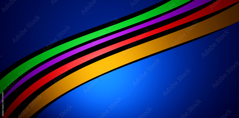Illustration of Multicolor Line Geometric Abstract Illustration of Multicolor Line Geometric Abstract