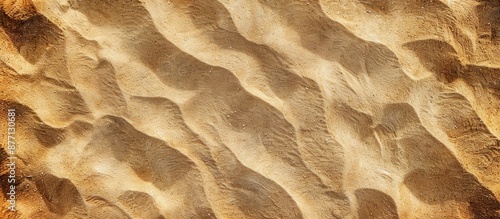 Top view of a sandy texture with ample copy space image. photo