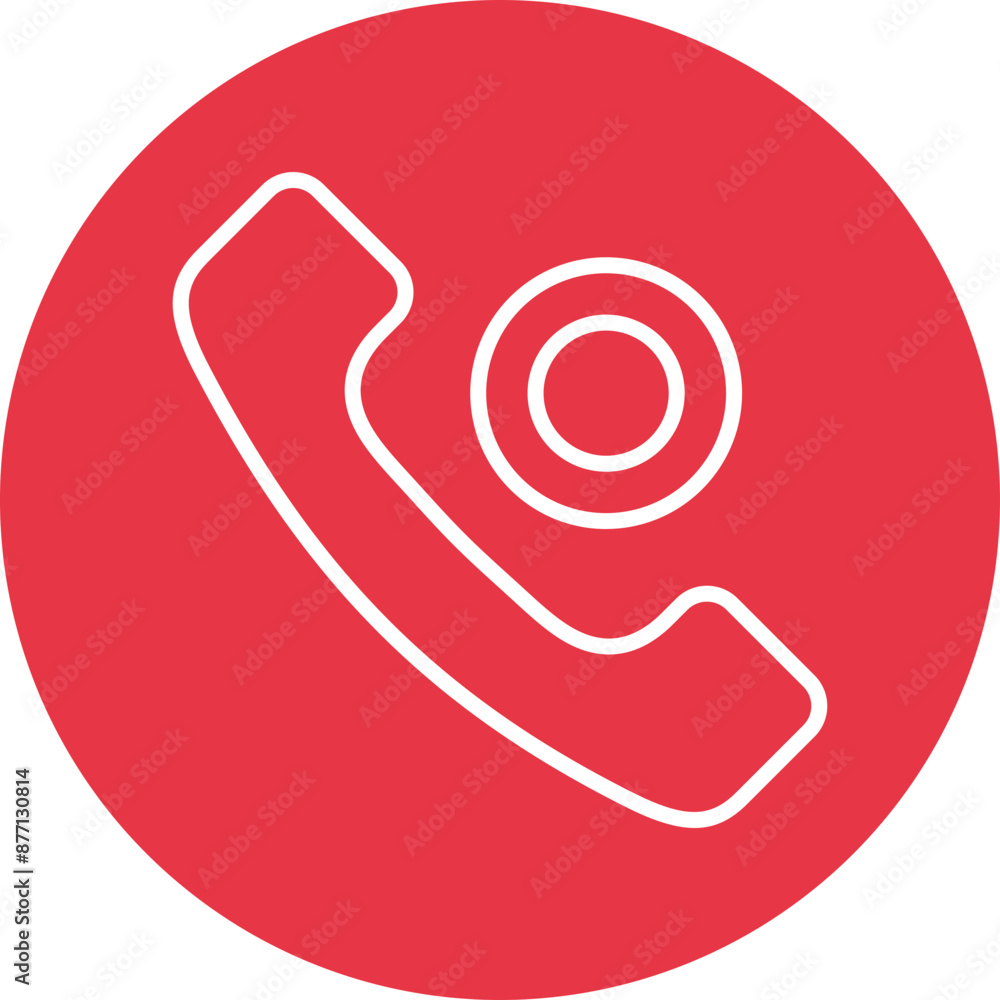 Call Recording line circle icon Call Recording line circle icon