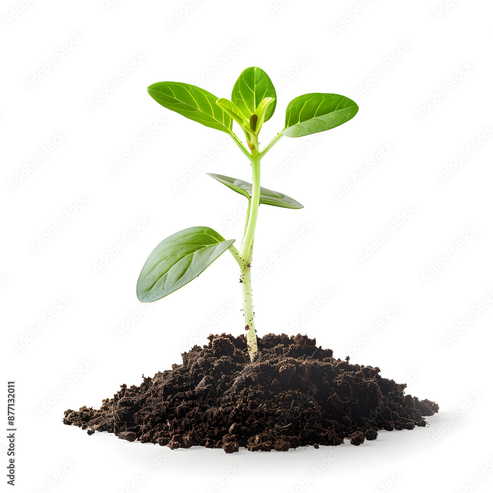young plant growing from soil young plant growing from soil