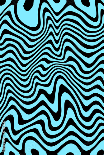 Abstract black lines on a blue tone background.