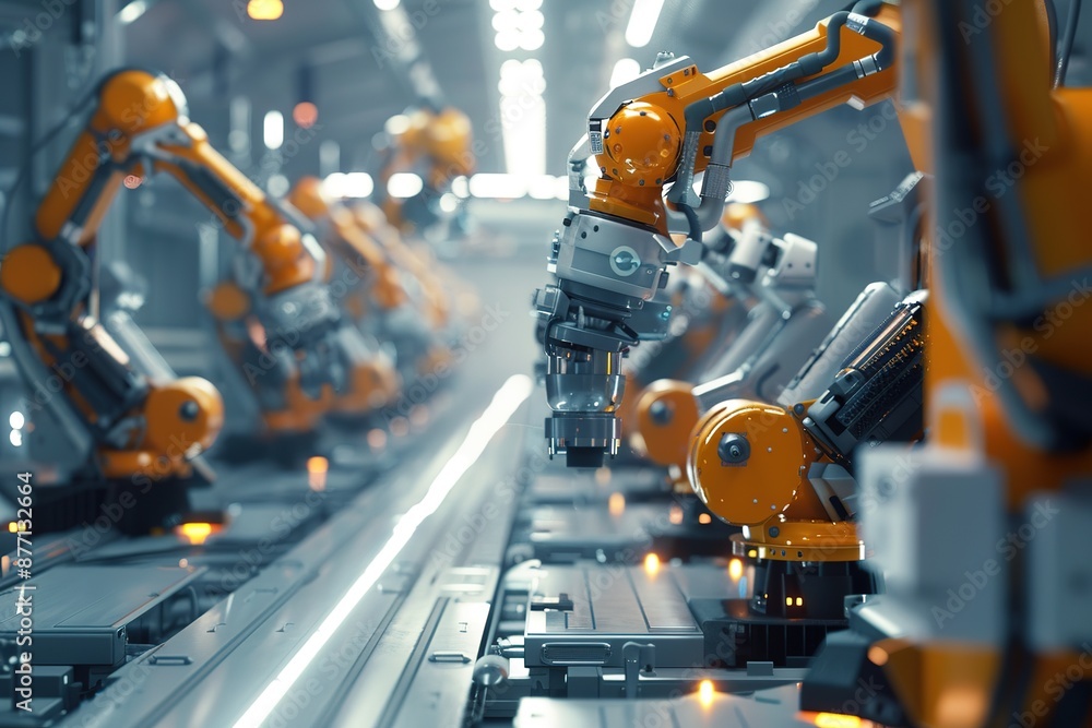 Industrial Robots on Assembly Line Industrial Robots on Assembly Line