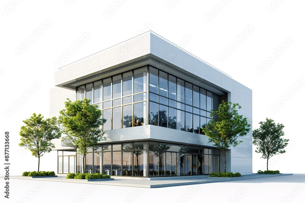 Modern Building with Glass Facade Modern Building with Glass Facade