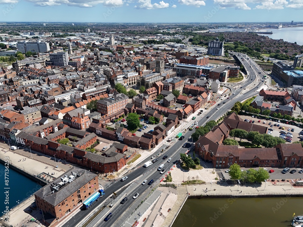 Fototapeta premium A63 Castle Street dual carriageway road improvements, Kingston upon Hull 