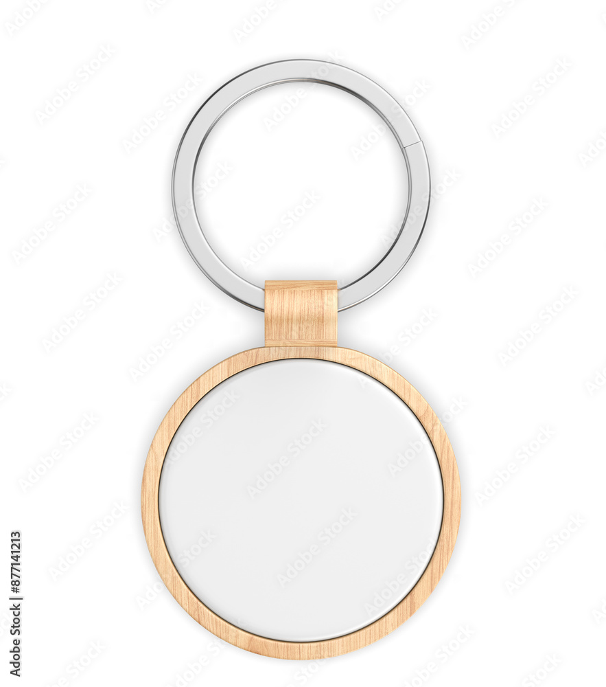 Blank round circular keychain ring blank template 3d illustration. Blank round circular keychain ring blank template 3d illustration.