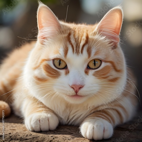 Beautiful and lovely cat looking so cute