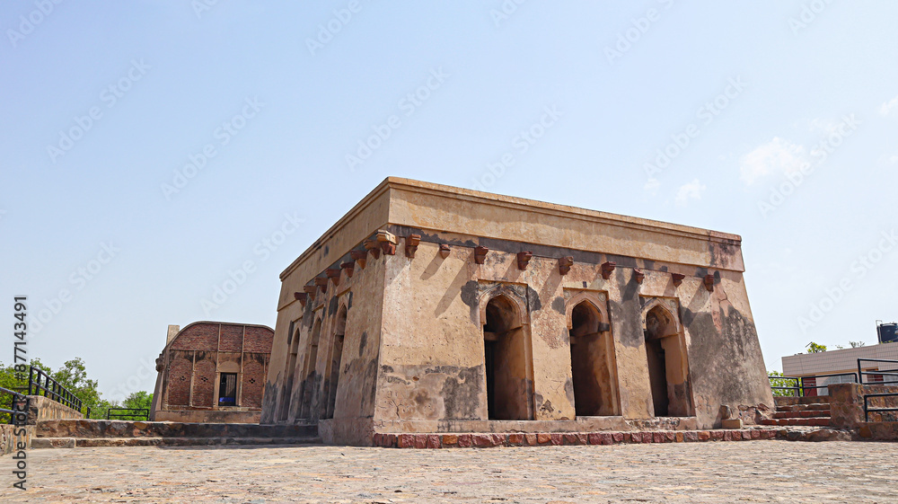 View of Gujri Mahal, built by Firoz Shah Tughlaq for his beloved Gujri Rani in the 14th century, Hissar, Haryana, India. View of Gujri Mahal, built by Firoz Shah Tughlaq for his beloved Gujri Rani in the 14th century, Hissar, Haryana, India.