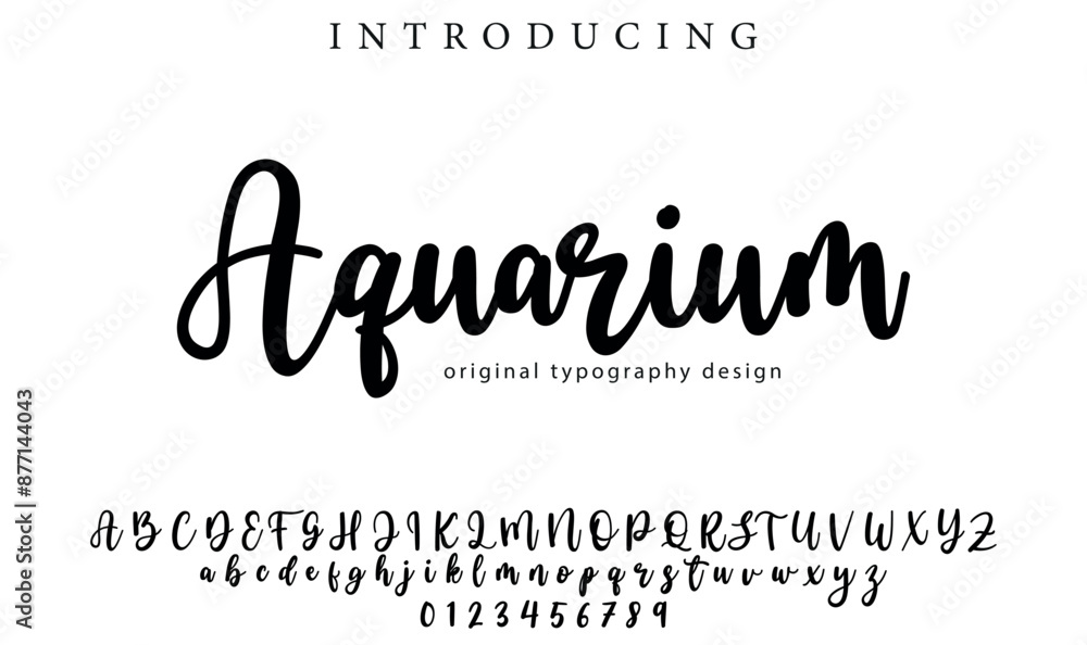 Aquarium Font Stylish brush painted an uppercase vector letters, alphabet, typeface Aquarium Font Stylish brush painted an uppercase vector letters, alphabet, typeface