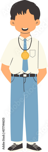 Indonesian senior high school student got medal