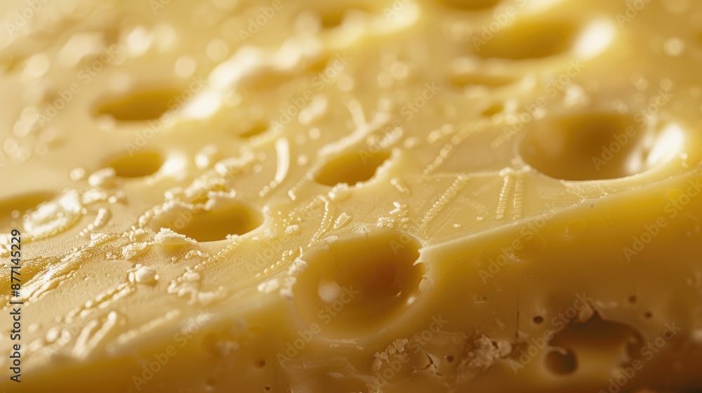A piece of cheese with water droplets on its surface, great for food or science images A piece of cheese with water droplets on its surface, great for food or science images