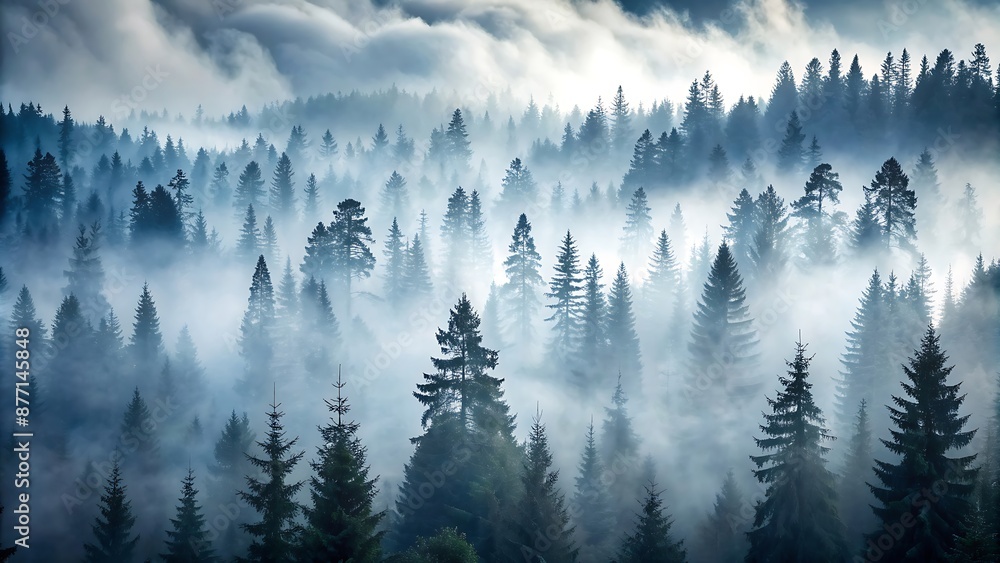 Obraz premium Misty Forest.