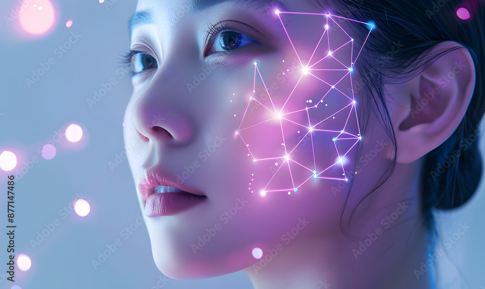 technology-themed beauty graphic concept technology-themed beauty graphic concept