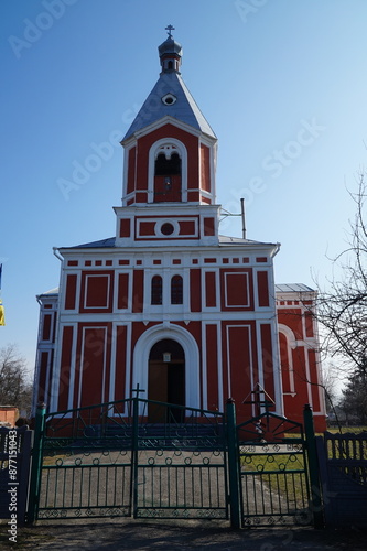 Ancient wooden Orthodox church in Kholodny Yar. Ukraine. photo