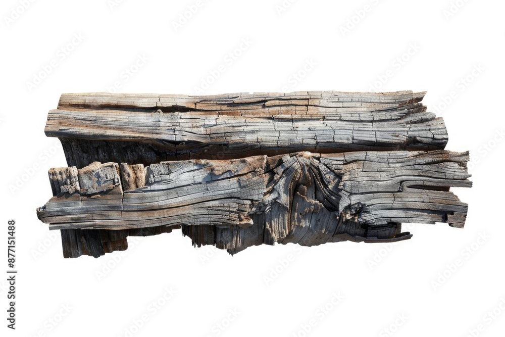 Close-up view of wooden texture on a white background Close-up view of wooden texture on a white background