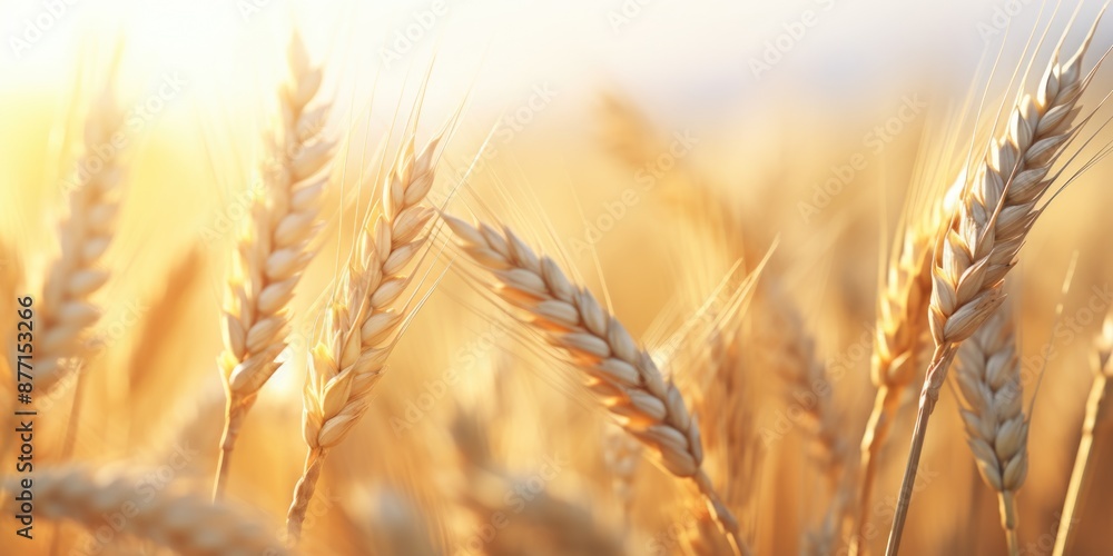 Close-up shot of wheat in a natural setting Close-up shot of wheat in a natural setting