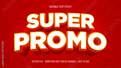 Super promo editable text effect, sales text style