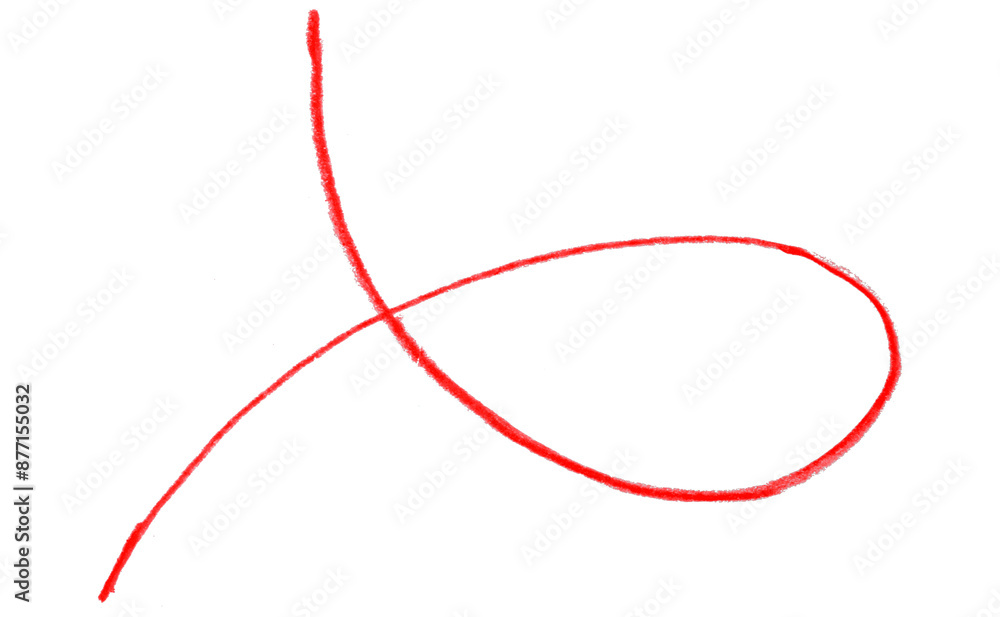 Red pencil line drawing isolated on transparent background. Red pencil line drawing isolated on transparent background.