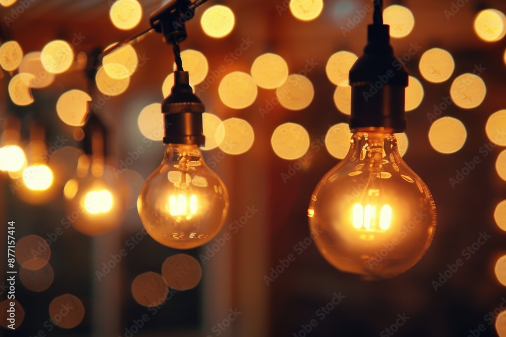 Light bulbs suspended from the ceiling Light bulbs suspended from the ceiling