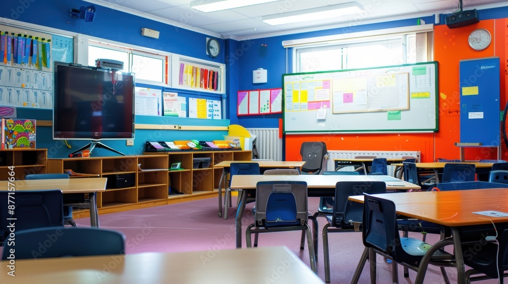 Modern Classroom with Educational Resources and Technology for Learning Excellence