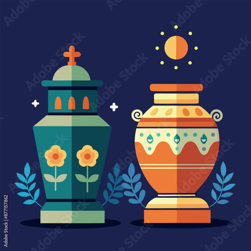 urns Flat illustration 