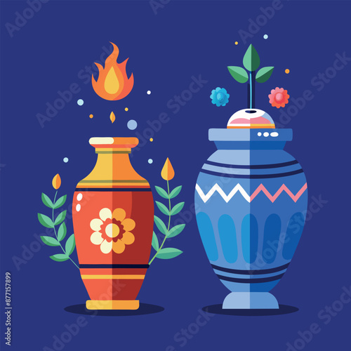 urns Flat illustration 