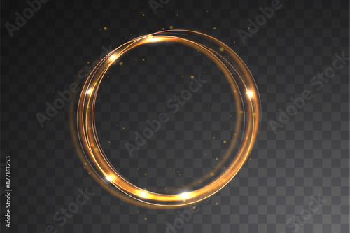 Abstract light neon background. luminous circle. Luminous spiral cover. Wake wave, fire path trail line and swirl effect curve. Food isolated. space tunnel. Ellipse shimmery color. Orange glitter.