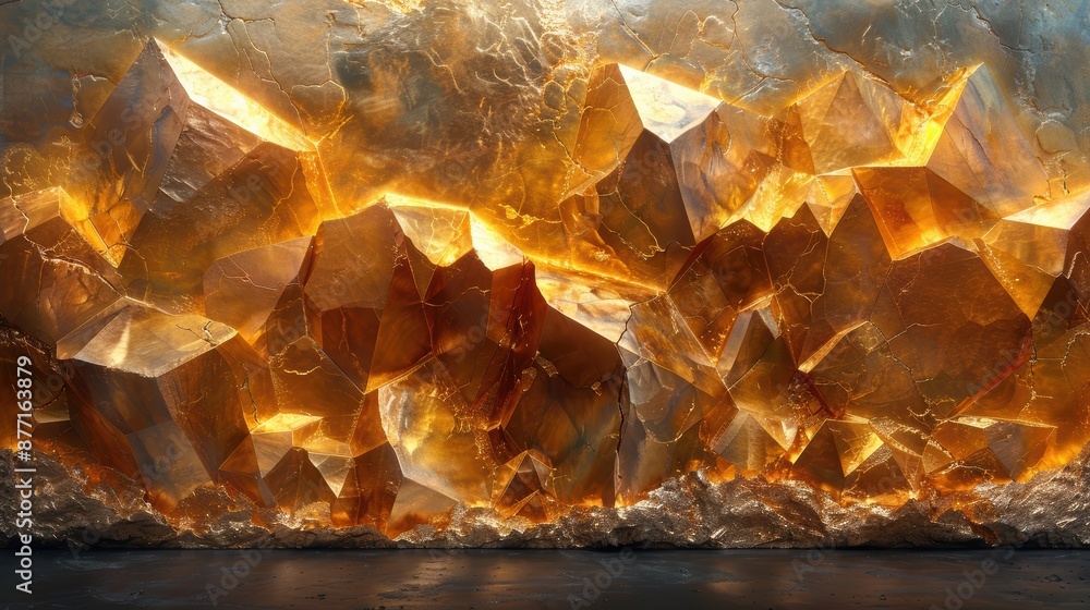 glowing crystals in a dark cave. glowing crystals in a dark cave.