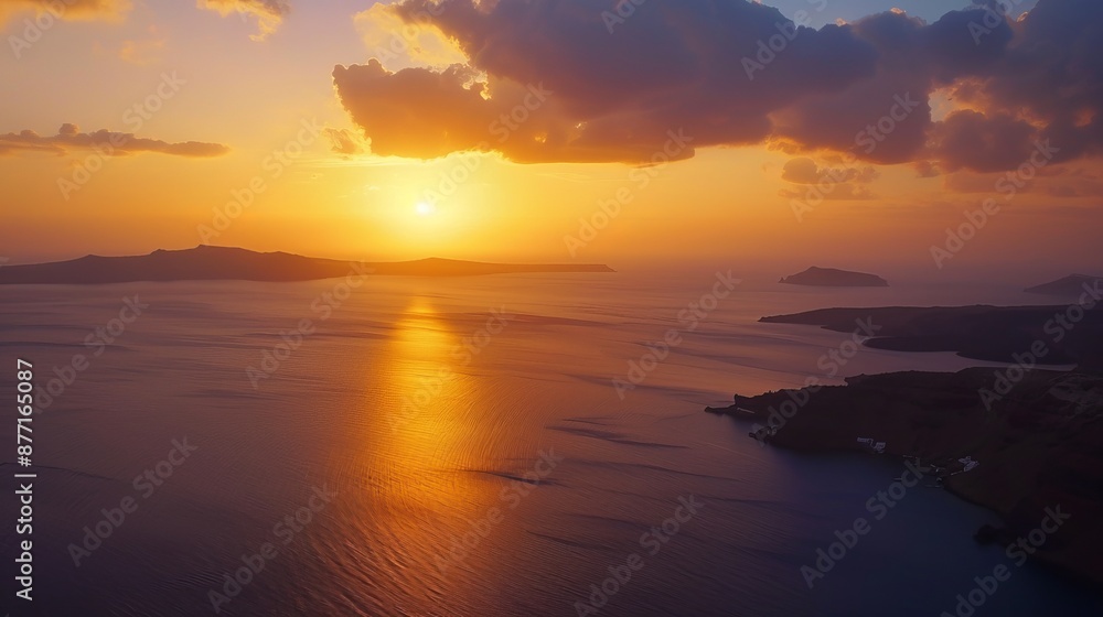 Enjoy the stunning sunset view from Santorini. The famous Greek resort, Fira, offers breathtaking views in the spring. Capture the beauty of this island destination with its picturesque landscapes. Enjoy the stunning sunset view from Santorini. The famous Greek resort, Fira, offers breathtaking views in the spring. Capture the beauty of this island destination with its picturesque landscapes.