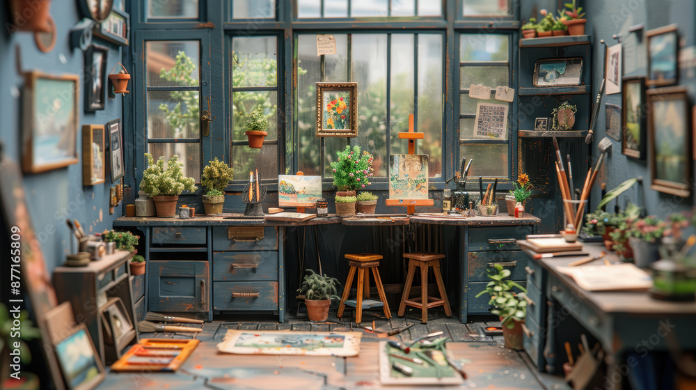 A miniature art studio A miniature art studio