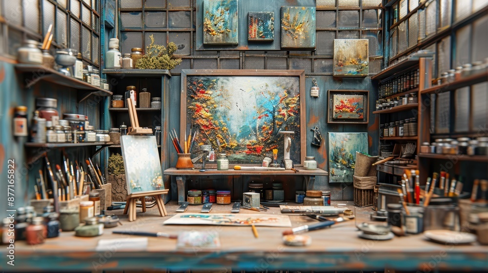A miniature art studio A miniature art studio