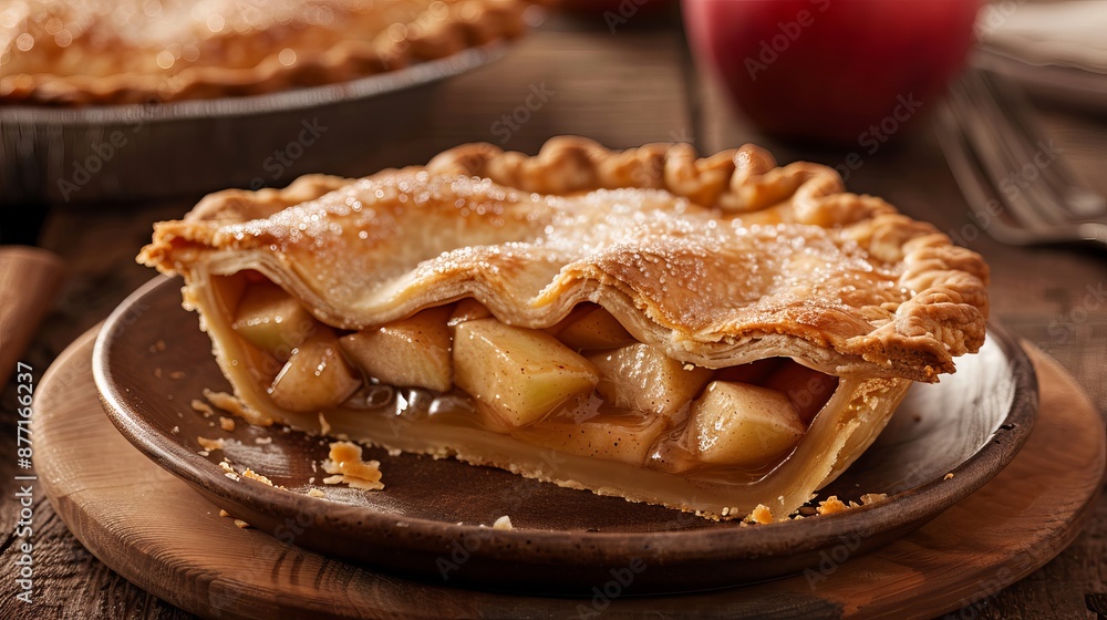 Indulge in a mouthwatering apple pie, featuring a flaky crust and warm, spiced filling. Indulge in a mouthwatering apple pie, featuring a flaky crust and warm, spiced filling.