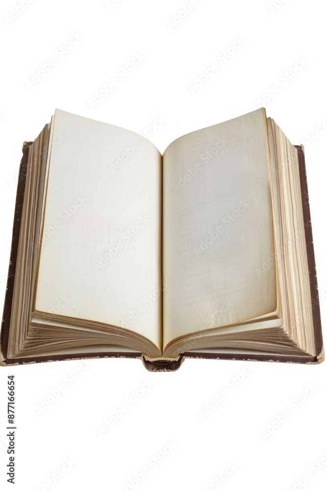 A single open book sitting on a table A single open book sitting on a table