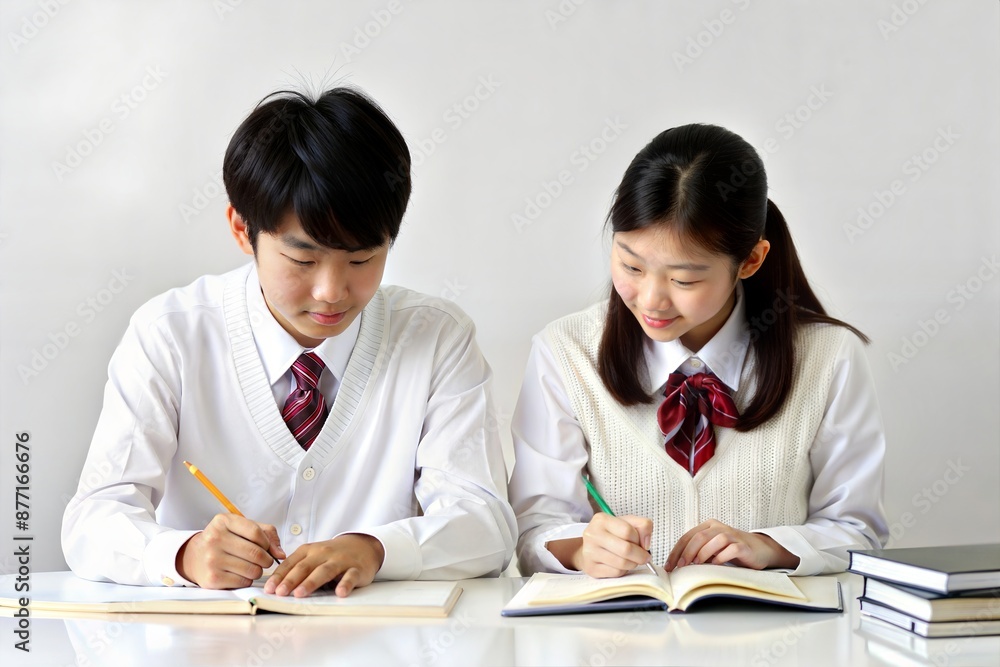 Asian Duo Students Taking Notes Together in Class
Asian Duo Students Taking Notes Together in Class