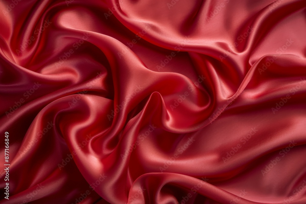 Fototapeta premium Luxurious Red Satin Fabric Background