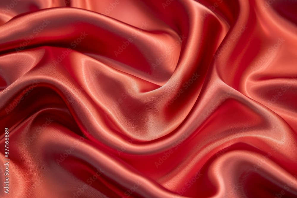 Obraz premium Luxurious Red Satin Fabric