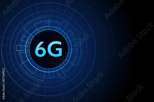 concept of technology 6G mobile network , New generation telecommunication , high-speed mobile Internet,