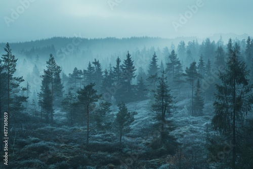 Misty Forest Landscape photo