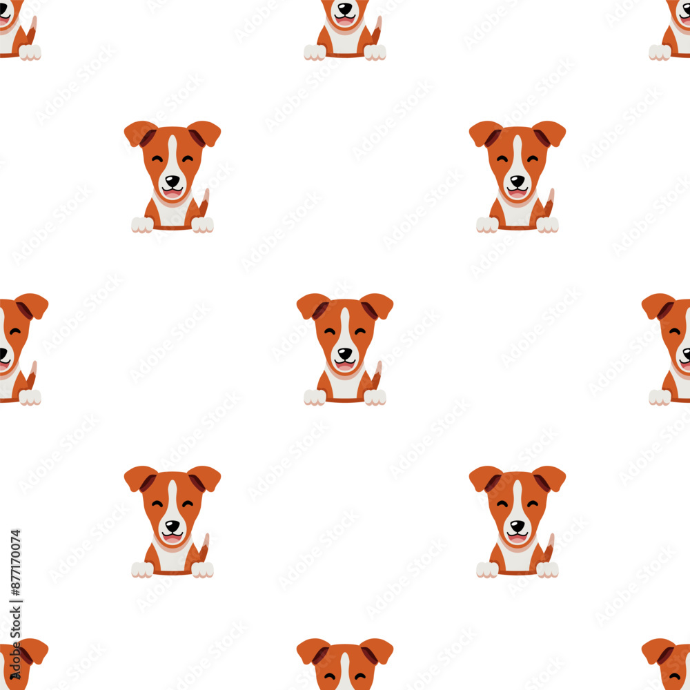 Vector cartoon character cute basenji dog seamless pattern background for design. Vector cartoon character cute basenji dog seamless pattern background for design.