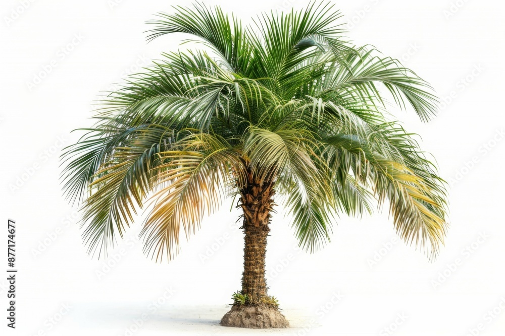 Fototapeta premium Palm Tree Isolated on White Background