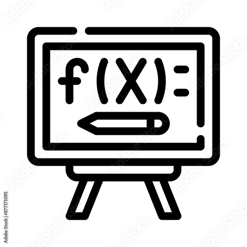 chemical equation line icon
