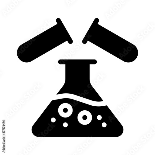 chemical reaction glyph icon