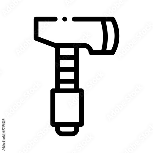camping hatchet line icon