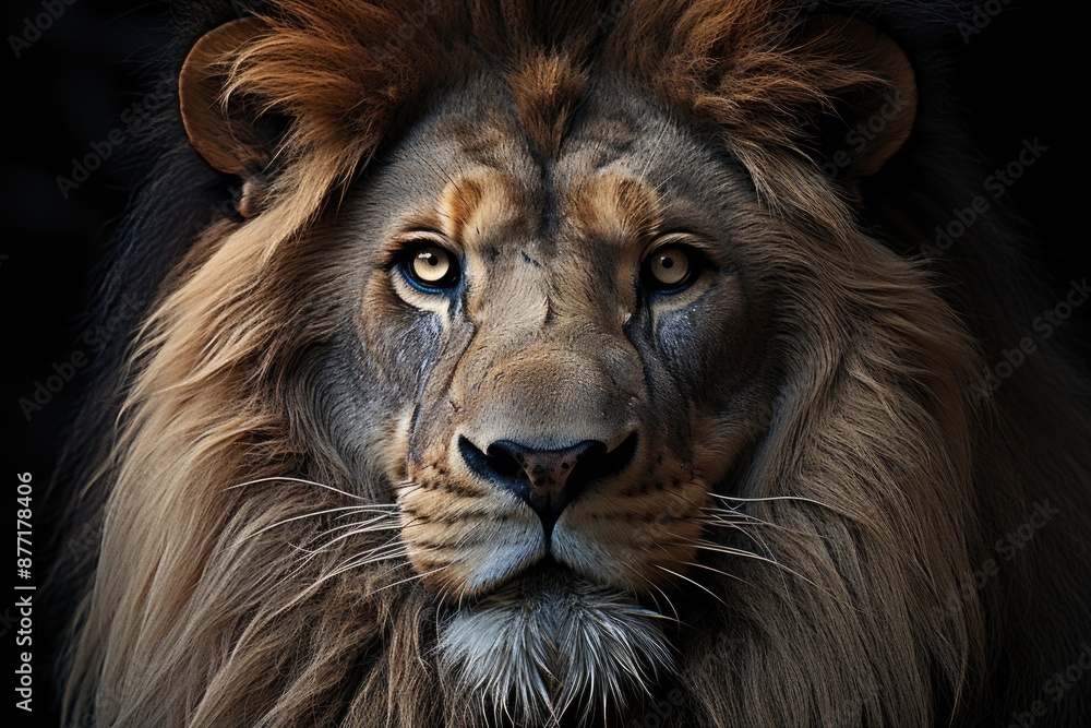 Naklejka premium Lion vector sketch illustration art, generative IA